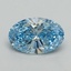 2.15 Ct. Fancy Vivid Blue Oval Lab Grown Diamond