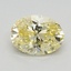 0.74 Ct. Fancy Intense Yellow Oval Lab Grown Diamond