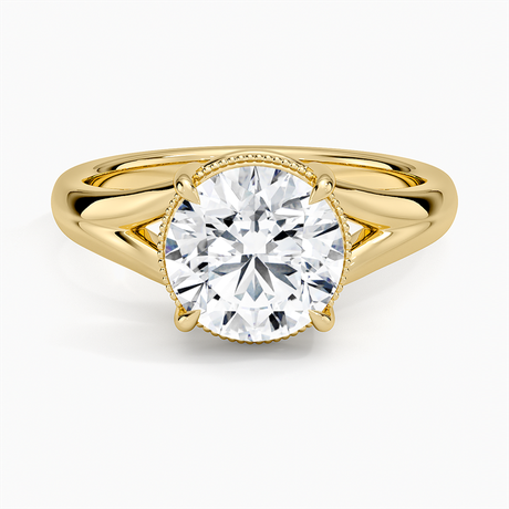 Cora Split Shank Solitaire Ring
