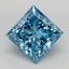 1.84 Ct. Fancy Vivid Blue Princess Lab Grown Diamond