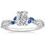 18K White Gold Luxe Willow Sapphire and Diamond Ring (1/8 ct. tw.), smalltop view