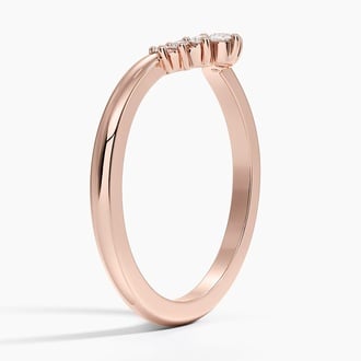 Lunette Contour Round Diamond Ring