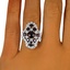 The Montague Ring, smalltop view on a hand