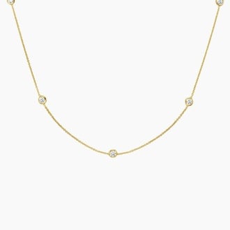 Bezel Strand 18 in. Diamond Necklace (2/3 ct. tw) - Brilliant Earth