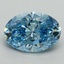 1.62 Ct. Fancy Vivid Blue Oval Lab Grown Diamond
