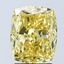 3.04 Ct. Fancy Vivid Yellow Cushion Lab Grown Diamond