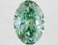 4.50 Ct. Fancy Vivid Green Oval Lab Grown Diamond