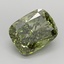 3.21 Ct. Fancy Vivid  Green Cushion Lab Grown Diamond