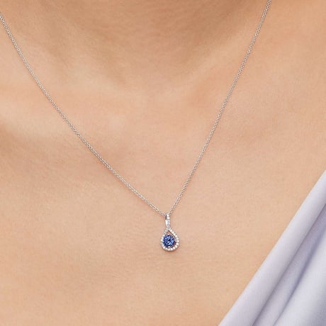 Sapphire Pavé Twist Pendant