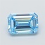 1.55 Ct. Fancy Vivid  Blue Emerald Lab Grown Diamond