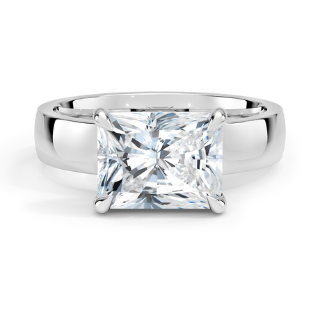 18K White Gold Peyton East-West Solitaire Ring