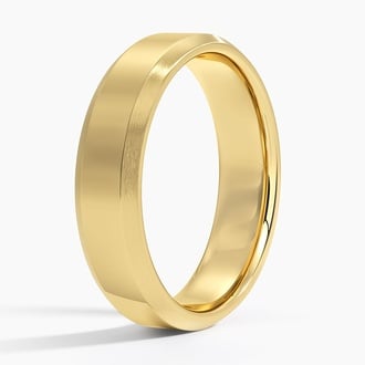 Brushed Edge Bevel 5.5mm Wedding Ring