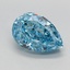2.58 Ct. Fancy Vivid Blue Pear Lab Grown Diamond