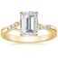 18K Yellow Gold Chamise Diamond Ring (1/15 ct. tw.), smalltop view