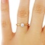 The Angelina Ring, smalltop view on a hand