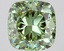 2.77 Ct. Fancy Vivid Green Cushion Lab Grown Diamond