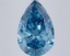 7.01 Ct. Fancy Vivid Blue Pear Lab Grown Diamond