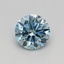 0.37 Ct. Fancy Vivid Blue Round Lab Grown Diamond