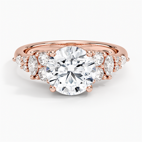 14K Rose Gold Jacqueline Diamond Ring