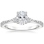 18K White Gold Tapered Luxe Aria Three Stone Diamond Ring (1/5 ct. tw.), smalltop view