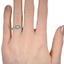 The Jendine Ring, smallzoomed in top view on a hand