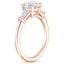 14K Rose Gold Symphony Three Stone Diamond Ring (1/2 ct. tw.), smallside view