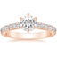 14K Rose Gold Sienna Three-Quarter Coverage Diamond Ring, smalltop view