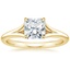 18K Yellow Gold Reverie Solitaire Ring, smalltop view