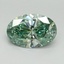1.58 Ct. Fancy Vivid Green Oval Lab Grown Diamond