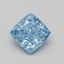 1.45 Ct. Fancy Vivid Blue Cushion Lab Grown Diamond