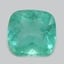 7.0x6.8mm  Green  Cushion   Emerald