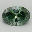 2.22 Ct. Fancy Vivid Pacific Green Oval Lab Grown Diamond