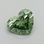 1.00 Ct. Fancy Vivid Green Heart Lab Grown Diamond
