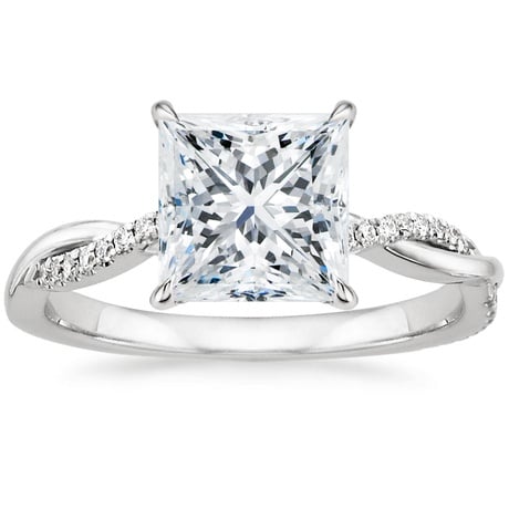 18K White Gold Petite Twisted Vine Diamond Bridal Set (1/4 ct. tw.)