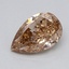 0.35 Ct. Light  Brown Pear Lab Grown Diamond