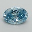2.15 Ct. Fancy Vivid Blue Oval Lab Grown Diamond