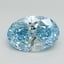 3.29 Ct. Fancy Vivid Blue Oval Lab Grown Diamond