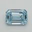 1.05 Ct. Fancy Intense Blue Emerald Lab Grown Diamond