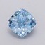 1.09 Ct. Fancy Vivid Blue Cushion Lab Grown Diamond