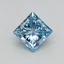 0.33 Ct. Fancy Vivid Blue Princess Lab Grown Diamond