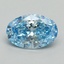 2.27 Ct. Fancy Vivid Blue Oval Lab Grown Diamond