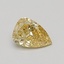 0.57 Ct. Fancy Vivid Yellow Pear Lab Grown Diamond