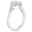 18K White Gold Linden Diamond Ring, smallside view