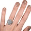 The Xylona Ring, smallzoomed in top view on a hand