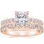 14K Rose Gold Petite Olympia Diamond Ring with Sienna Eternity Diamond Ring (7/8 ct. tw.)