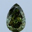 1.65 Ct. Fancy Vivid Green Pear Lab Grown Diamond