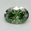 1.02 Ct. Fancy Vivid Green Oval Lab Grown Diamond