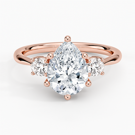 14K Rose Gold Selene Three Stone Diamond Ring (1/3 ct. tw.)
