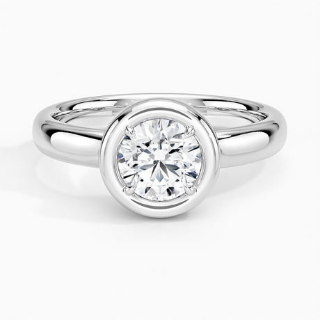 Platinum Andrea Bezel Prong Ring