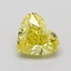 1.55 Ct. Fancy Vivid None Yellow Heart Lab Grown Diamond